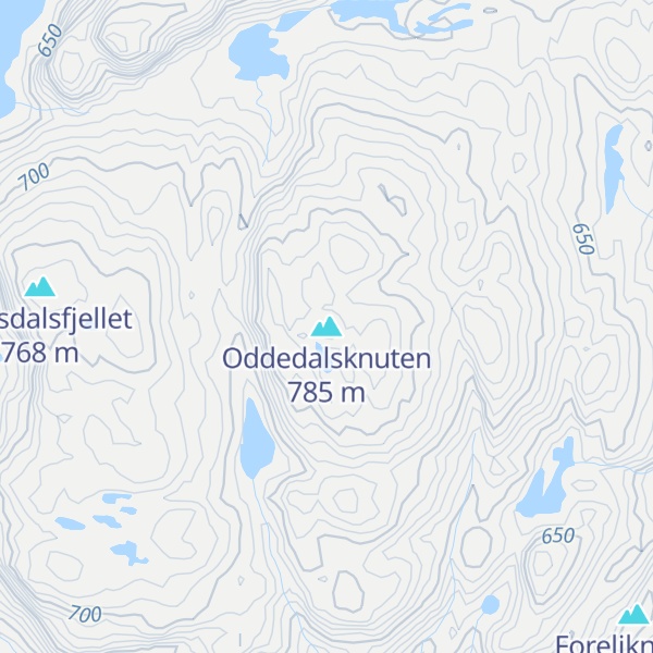 Map of Oddedalsknuten