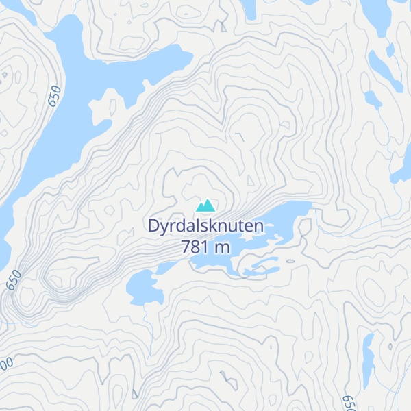 Map of Dyrdalsknuten
