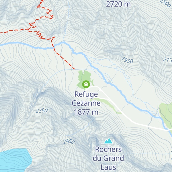 Map of Chalet Refuge du Pré de Madame Carle