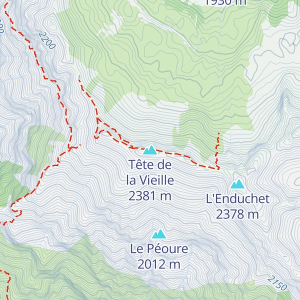 Map of Tête de la Vieille