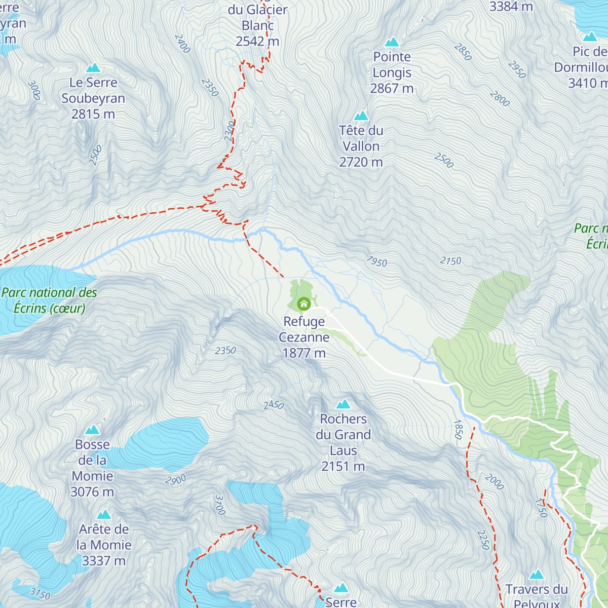 Refuge Cezanne map