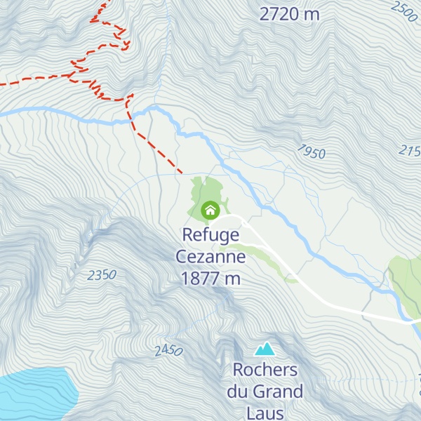 Map of Refuge Cezanne