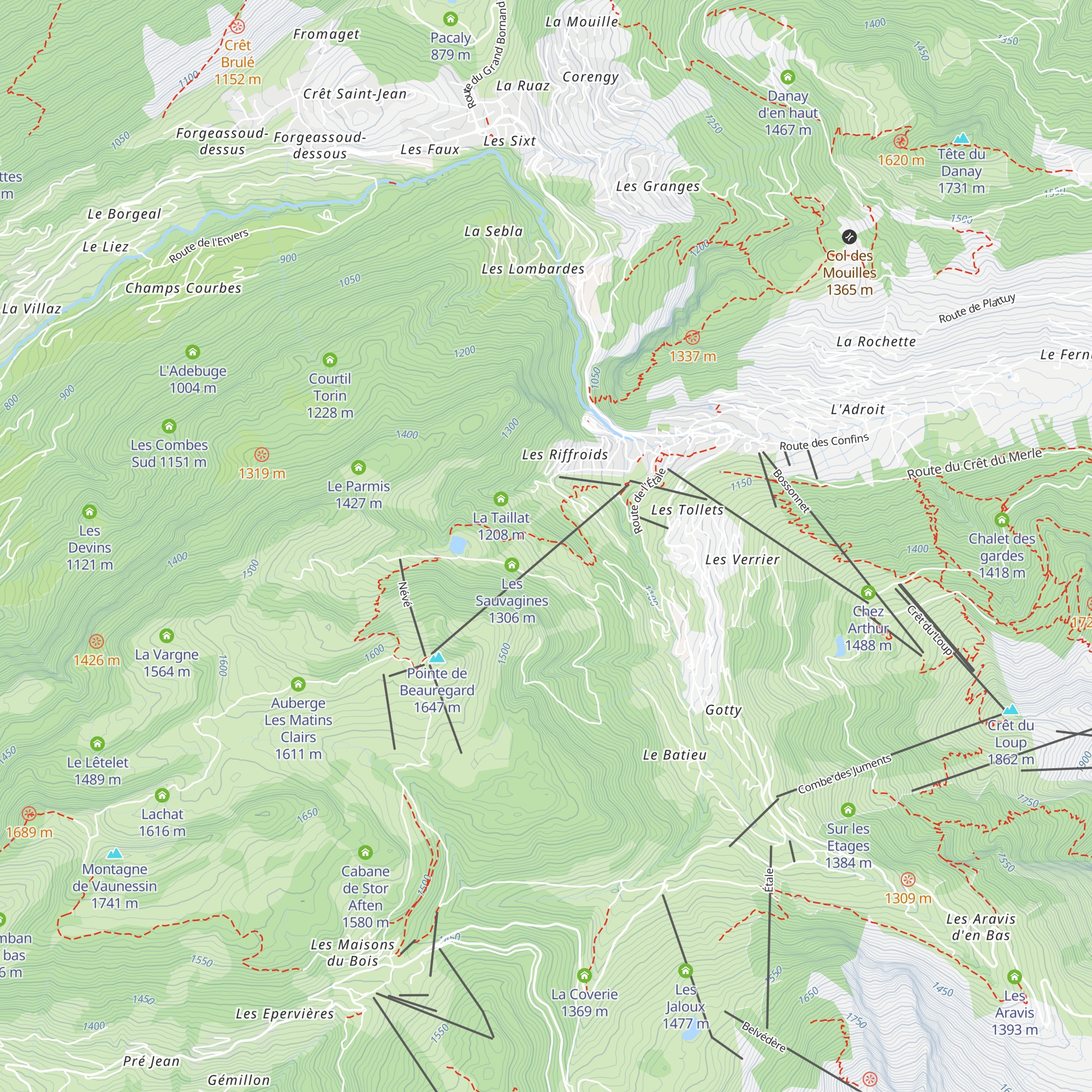 Les Riondes Dessus map