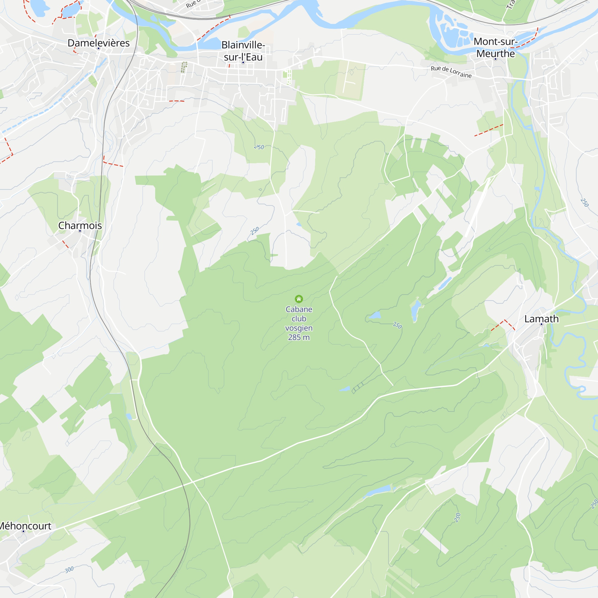 Cabane club vosgien map