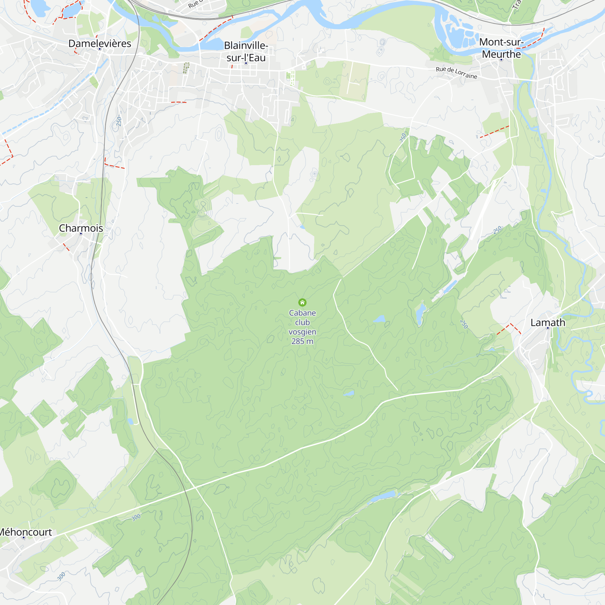 Cabane club vosgien map