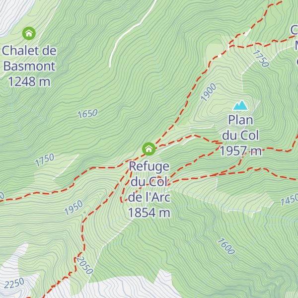 Map of Refuge du Col de l'Arc