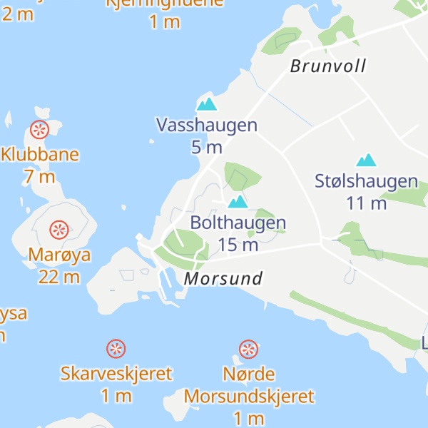 Map of Trøhaugen