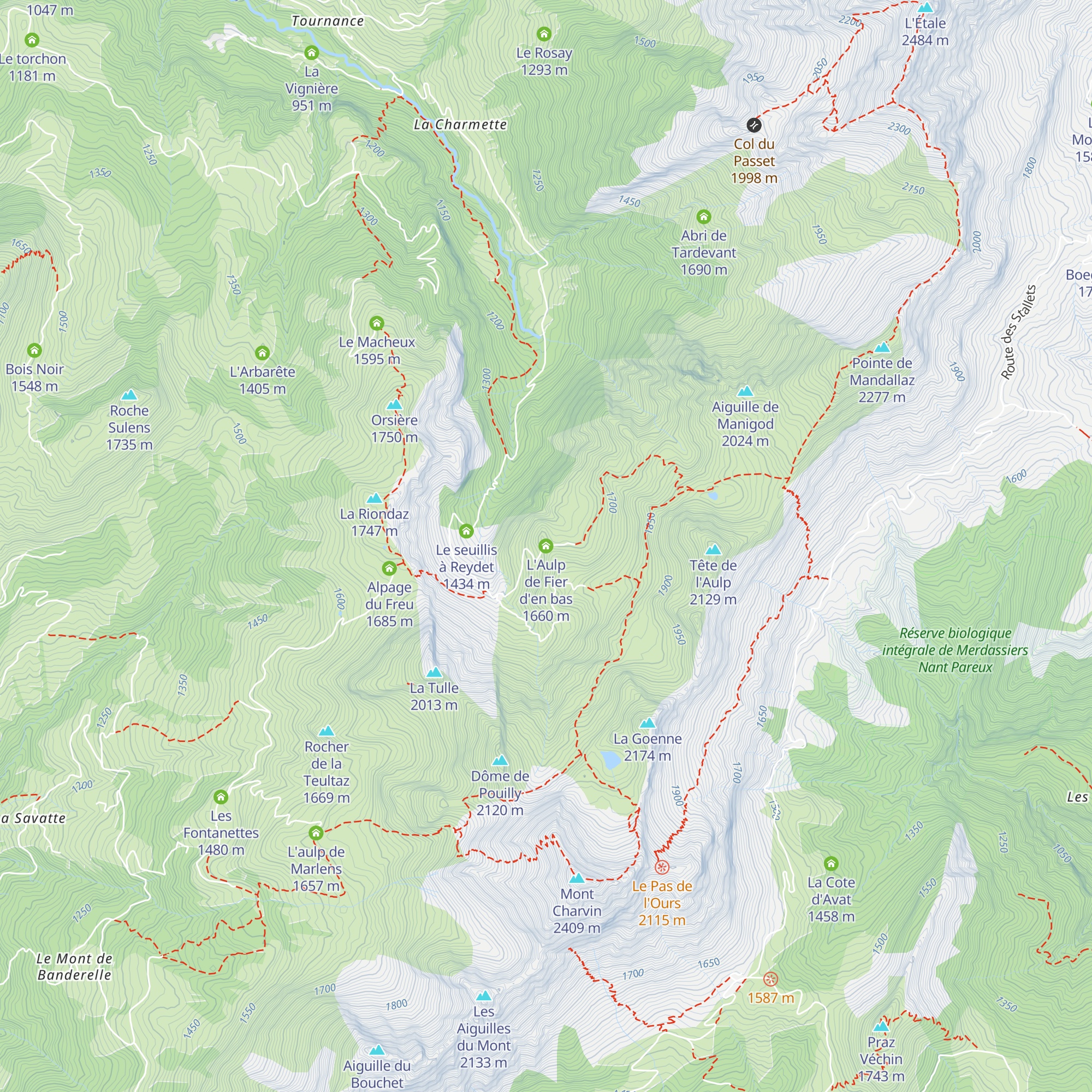 L'Aulp de Fier d'en bas map