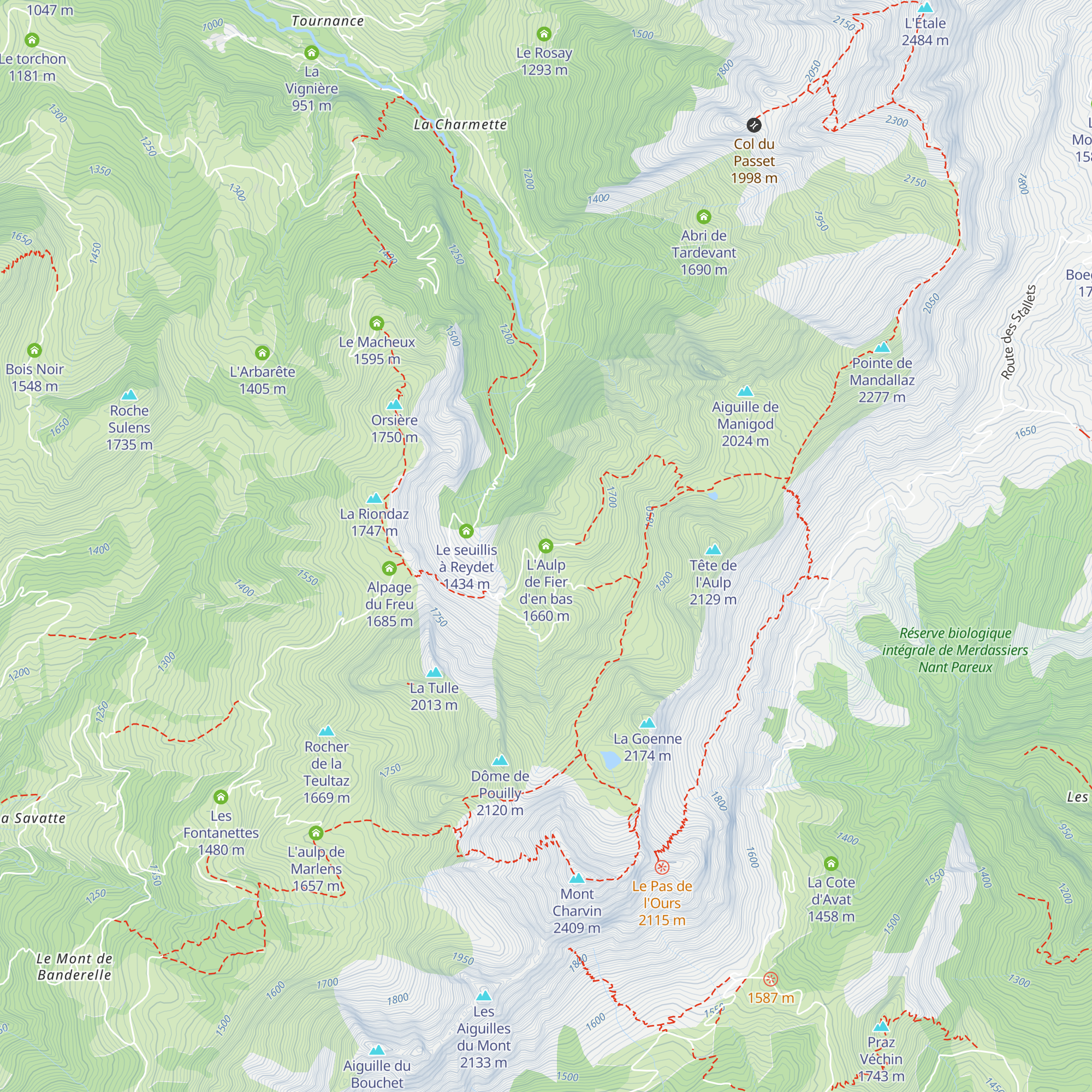 L'Aulp de Fier d'en bas map