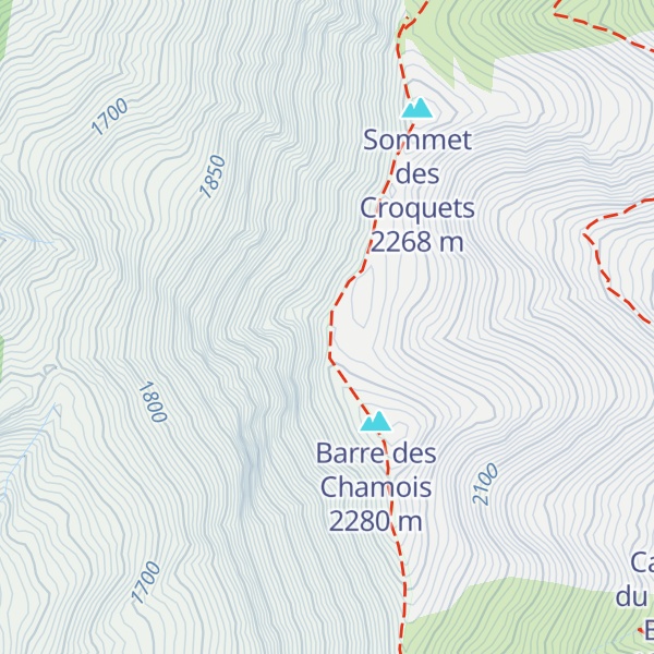 Map of Crête de Chabane
