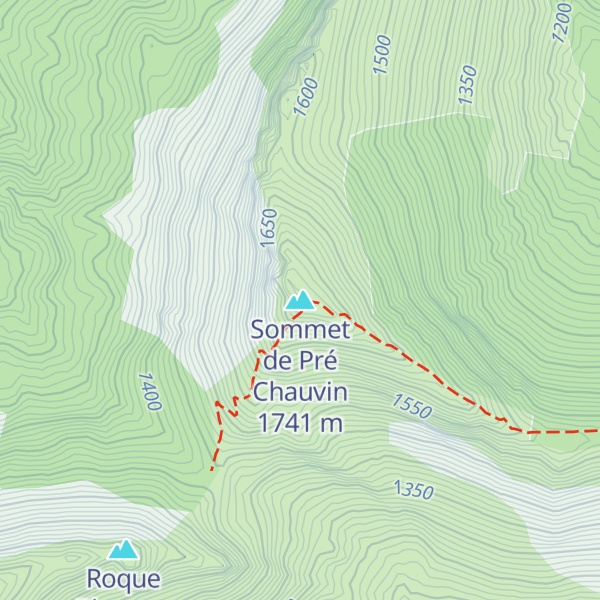 Map of Sommet de Pré Chauvin