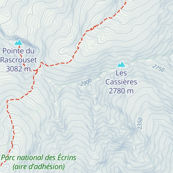 Map of Pointe de Clapouse