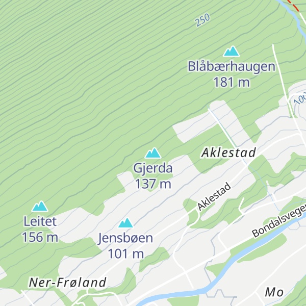 Map of Gjerda