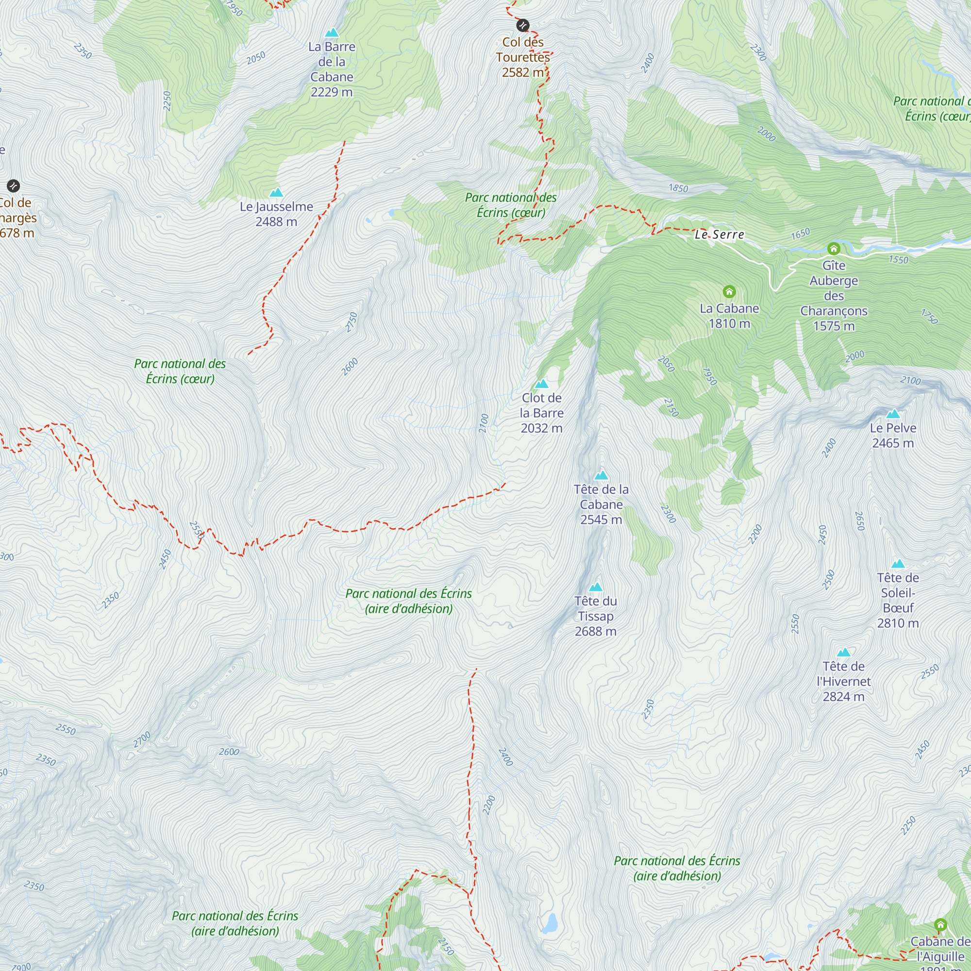 Cabane de Tissap map