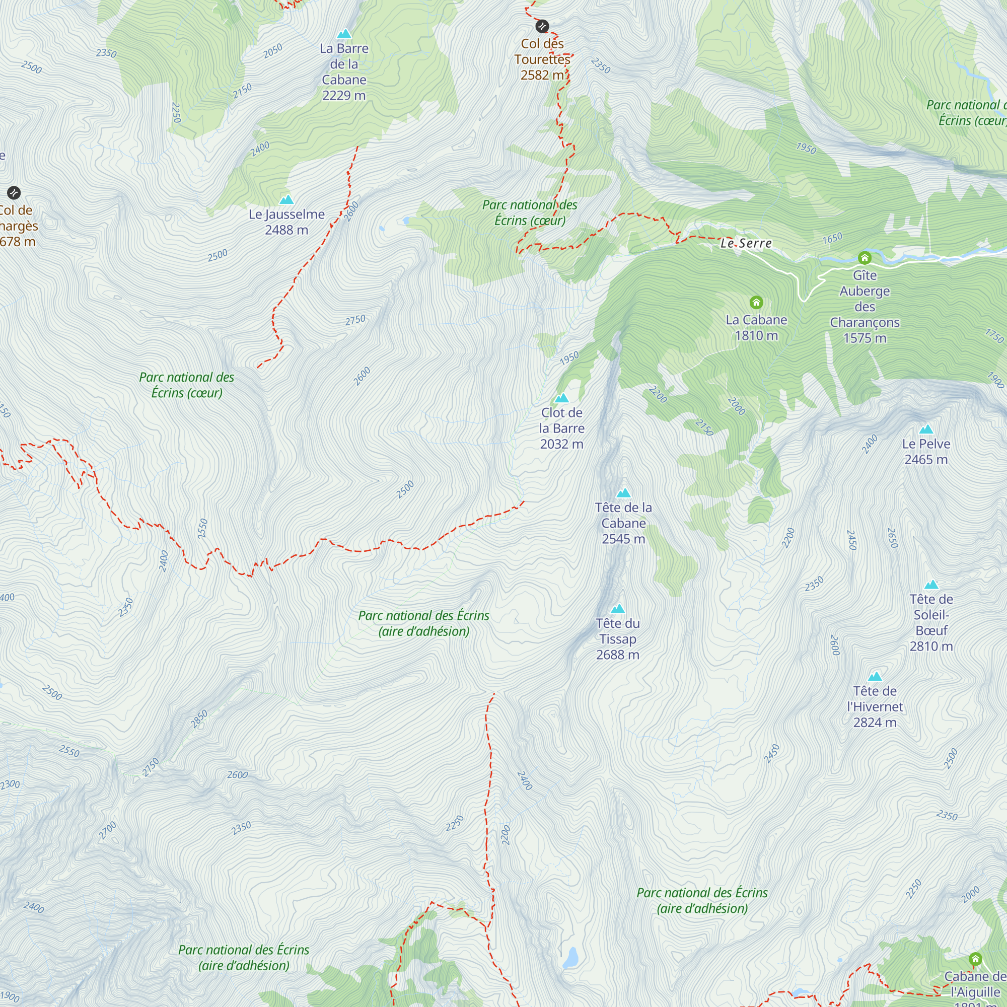 Cabane de Tissap map