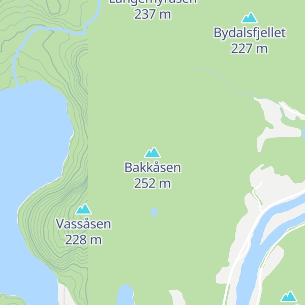 Map of Bakkåsen