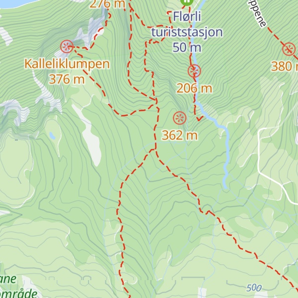 Map of Flørlistølen