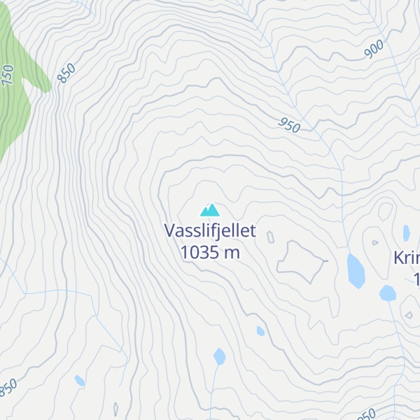 Map of Vasslifjellet