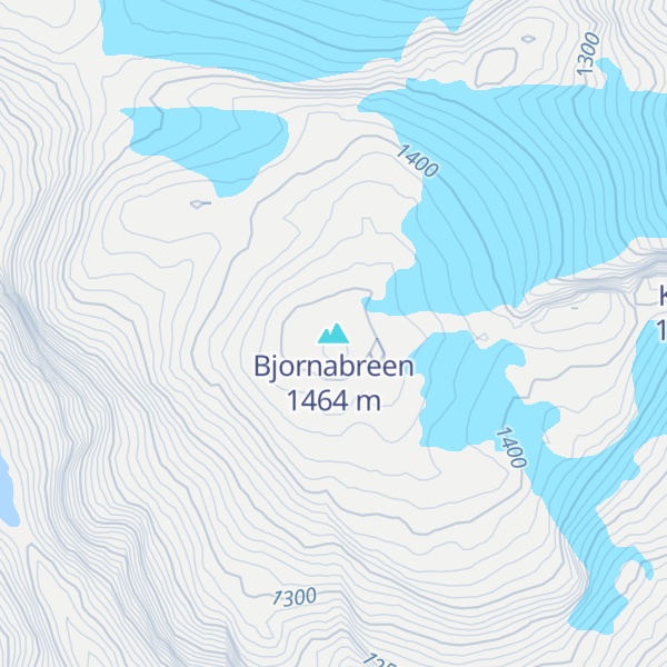 Map of Bjornabreen