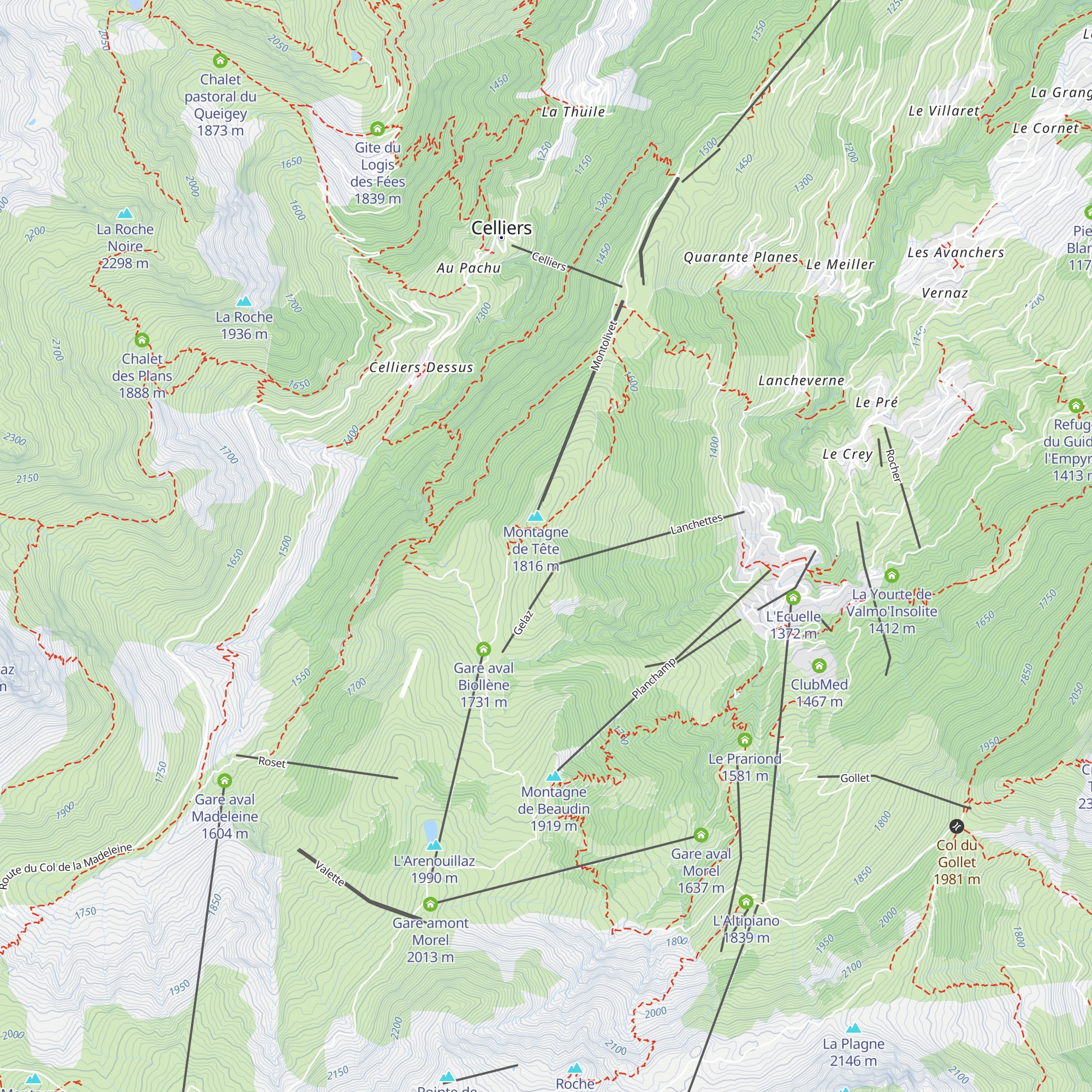 La Vache orange map