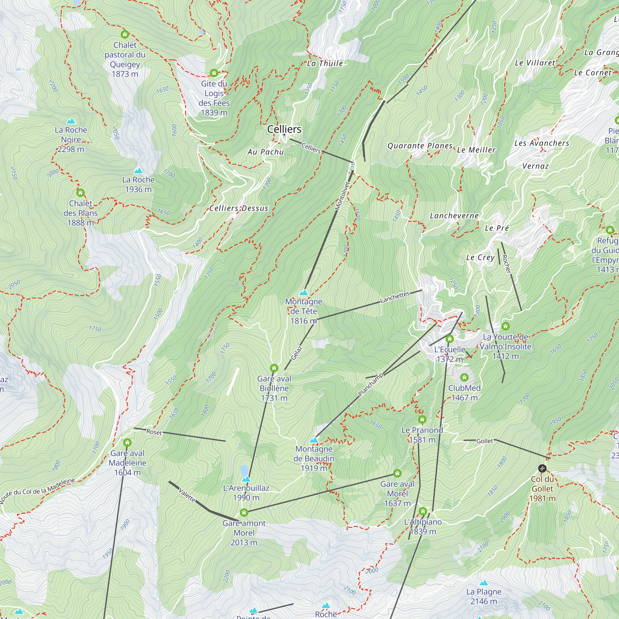 La Vache orange map
