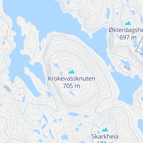 Map of Krokevassknuten