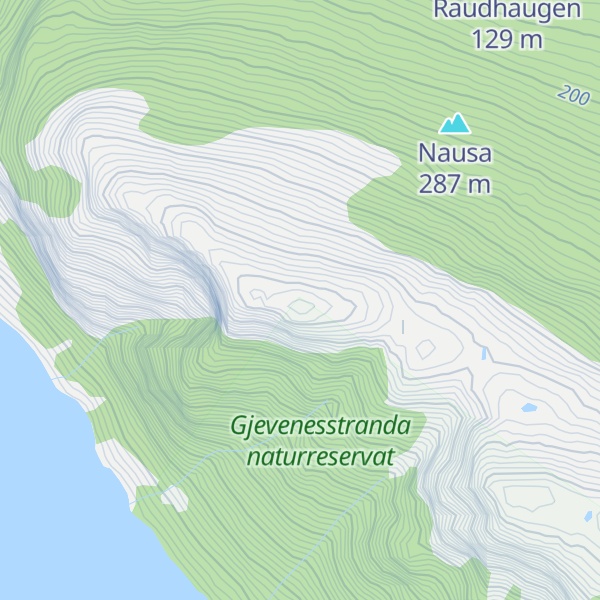 Map of Gjevenakken