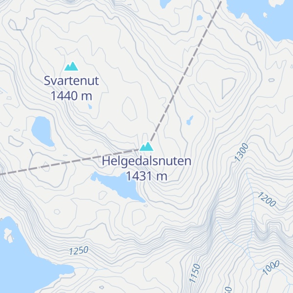 Map of Helgedalsnuten