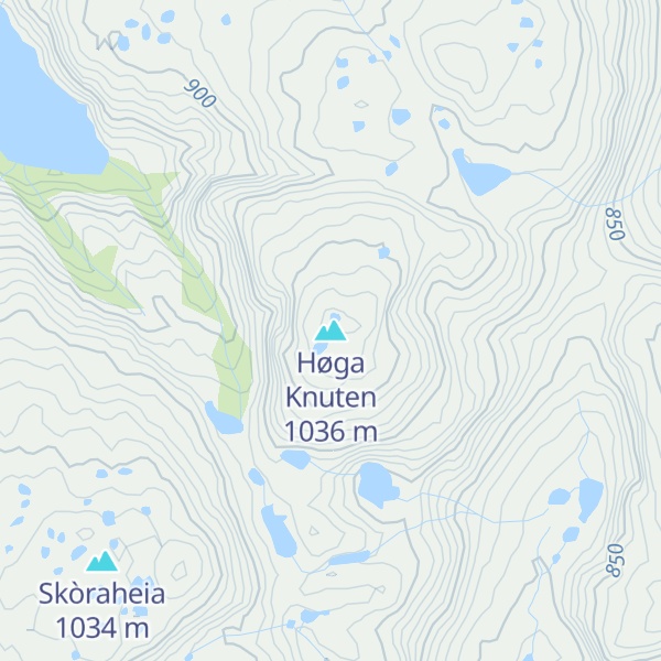 Map of Høga Knuten