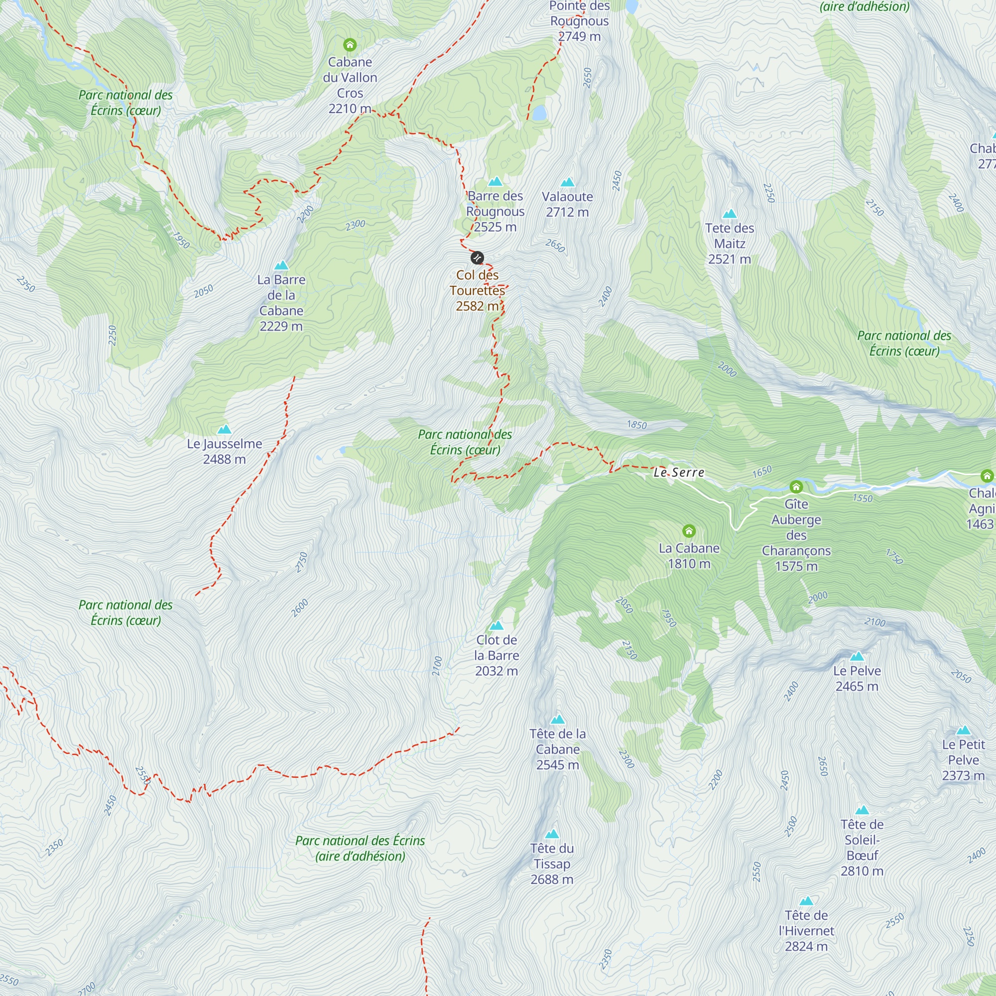 Cabane de la Dent map