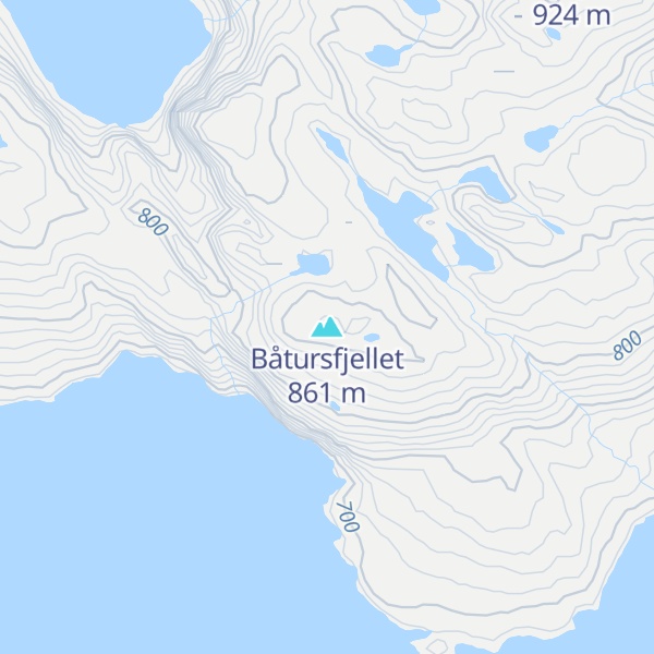Map of Båtursfjellet