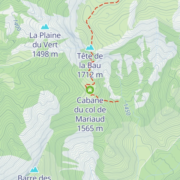 Map of Cabane du col de Mariaud