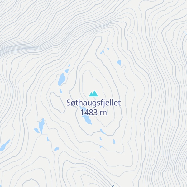 Map of Søthaugsfjellet