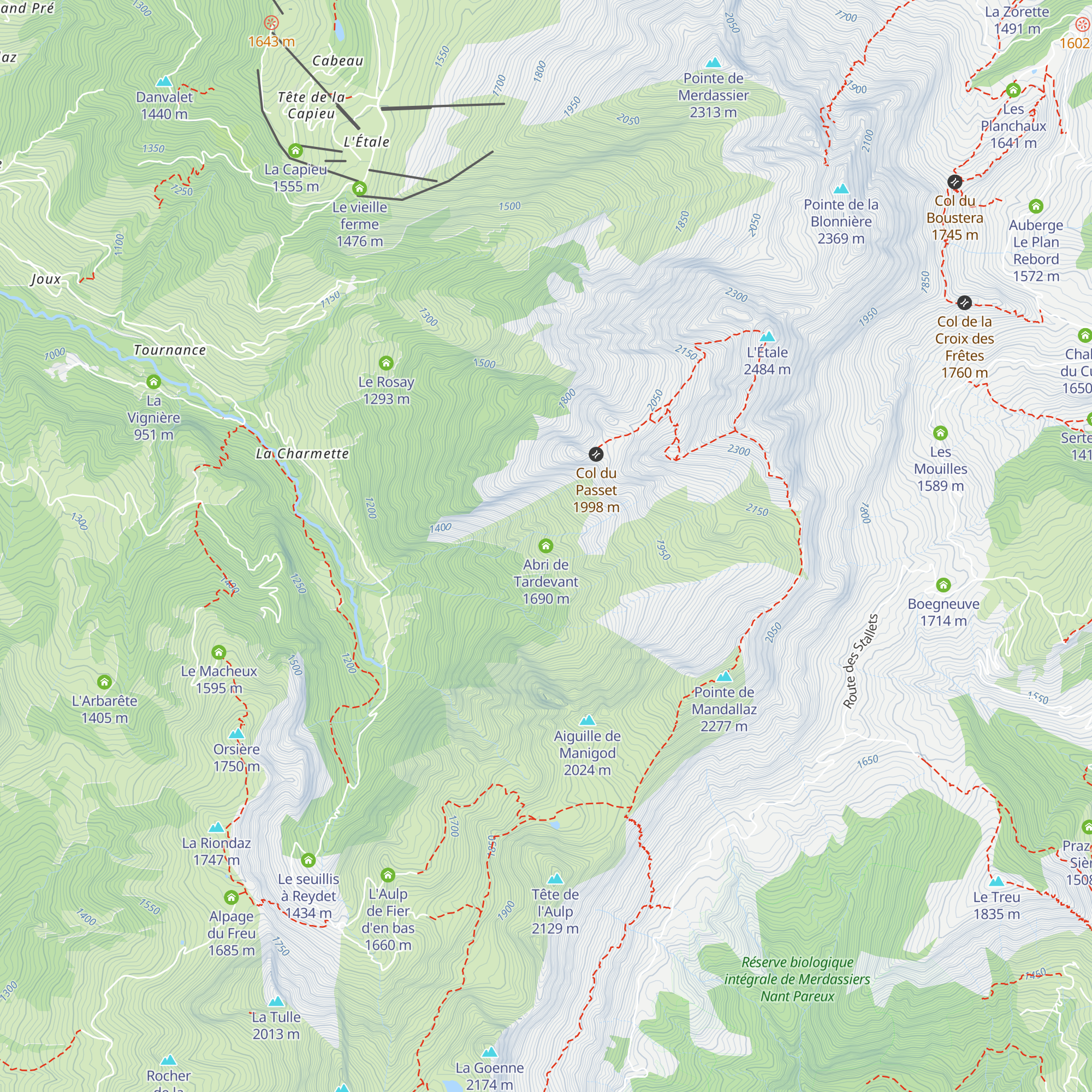Abri de Tardevant map