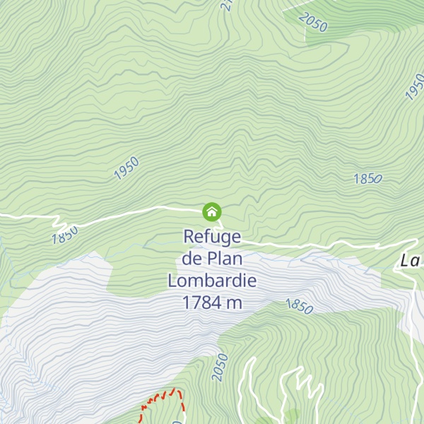Map of Refuge de Plan Lombardie