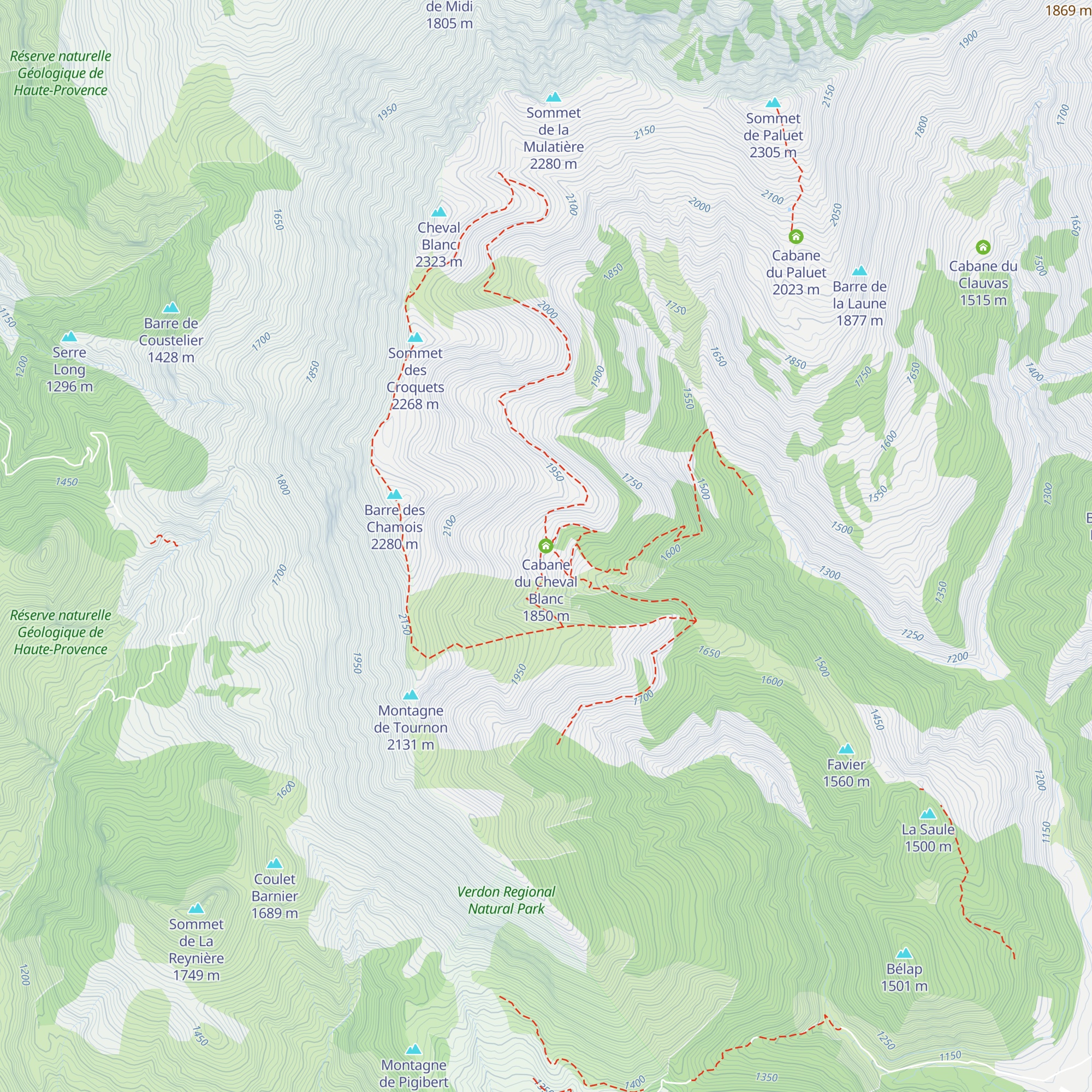 Cabane du Cheval Blanc map
