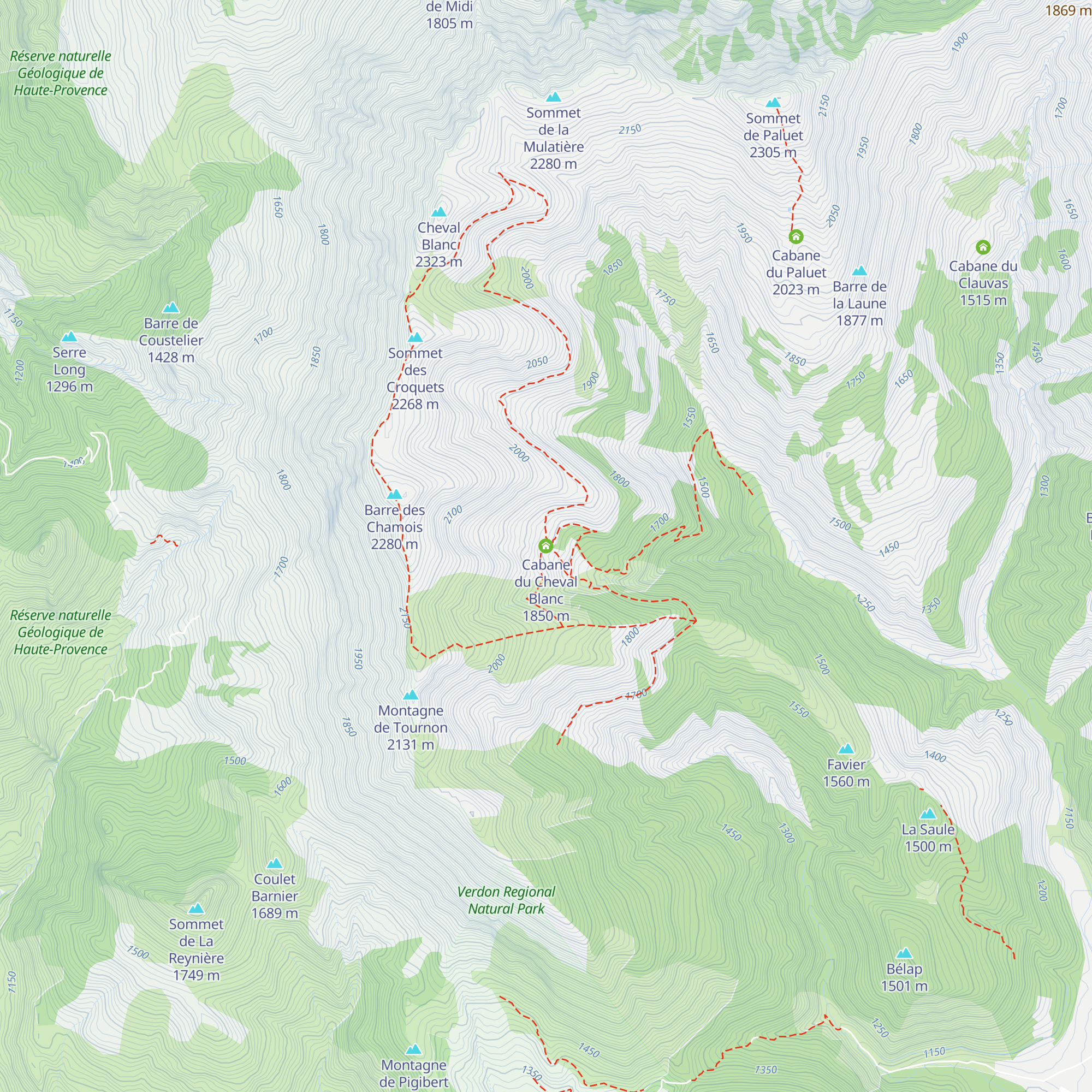 Cabane du Cheval Blanc map