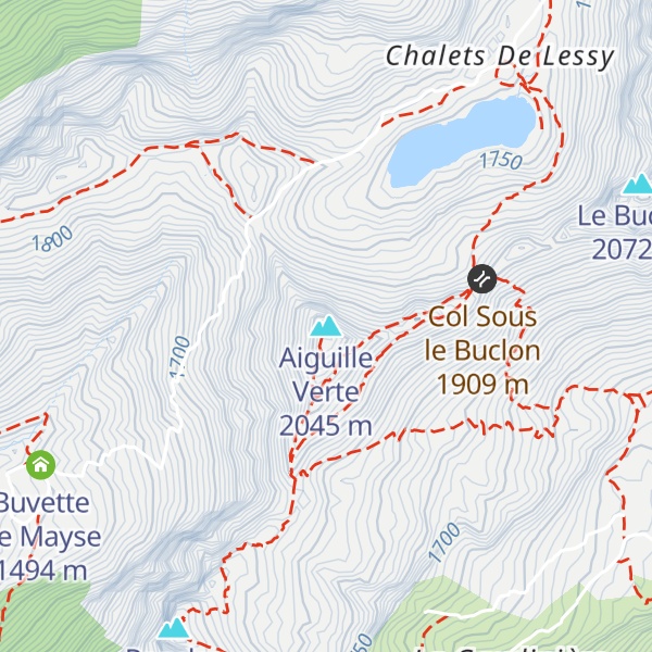 Map of Aiguille Verte