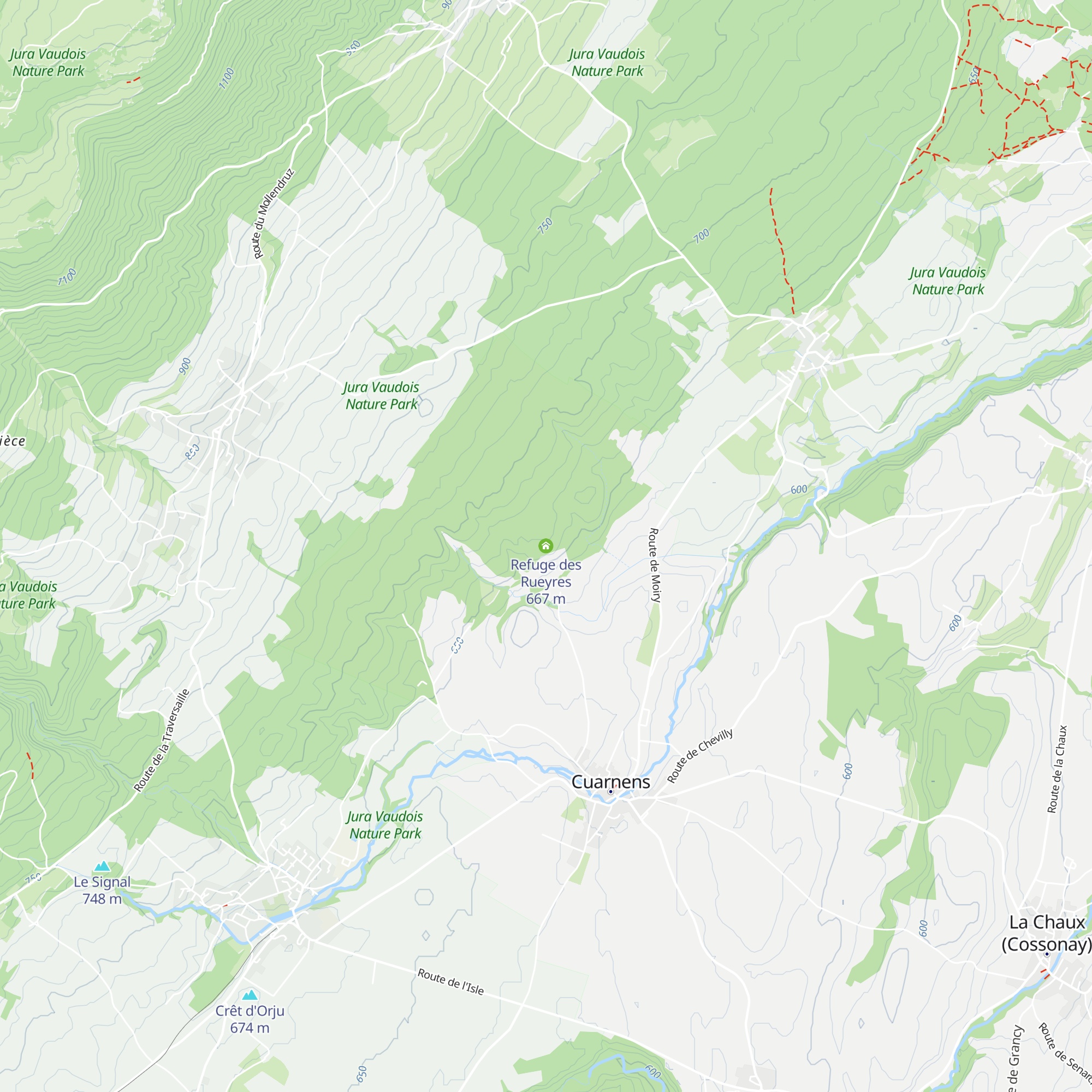 Refuge des Rueyres map