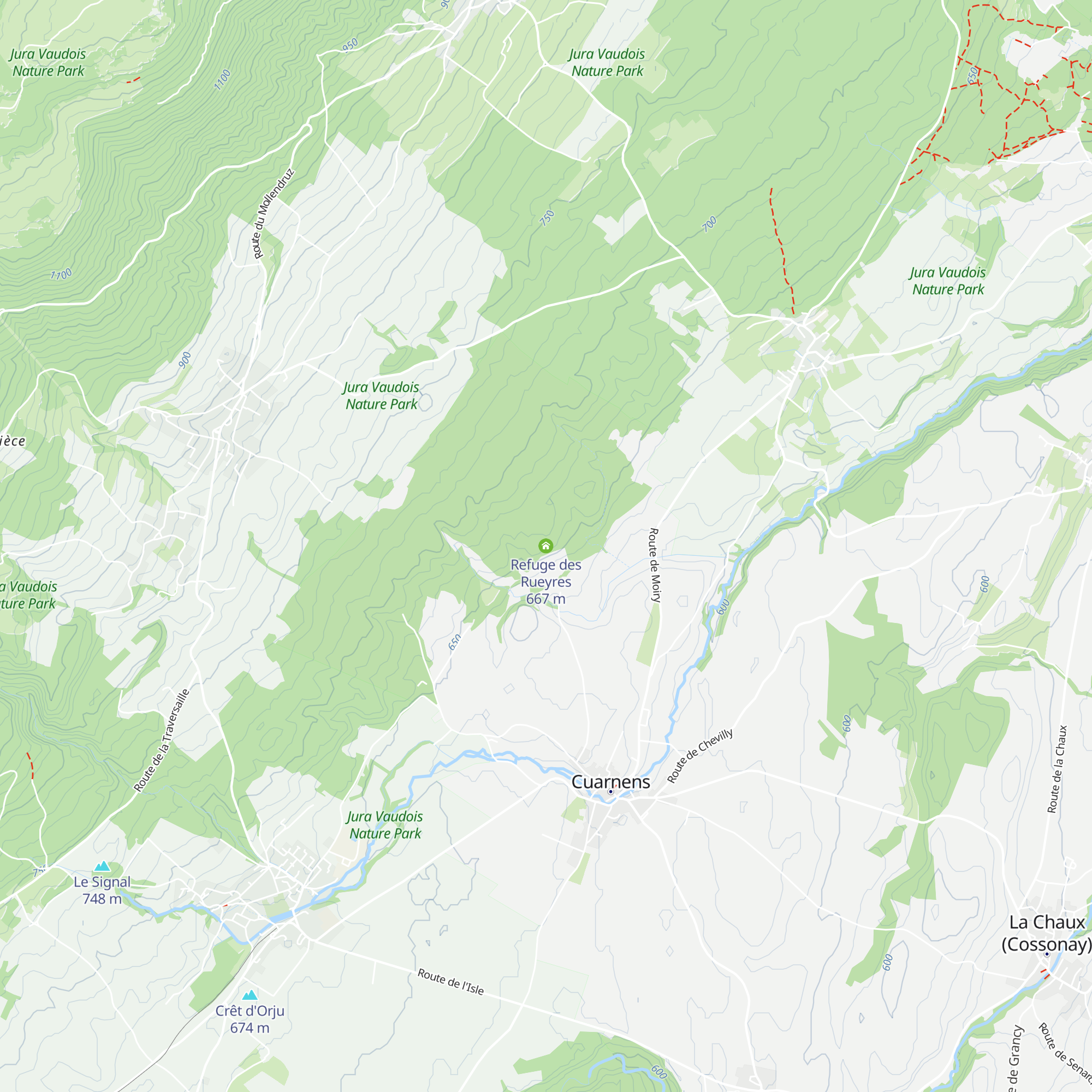 Refuge des Rueyres map