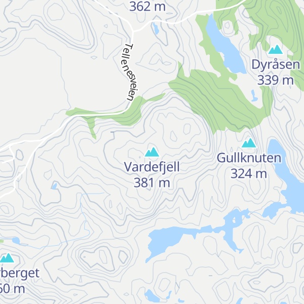 Map of Vardefjell