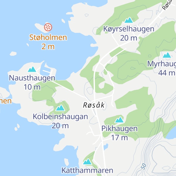 Map of Haugen