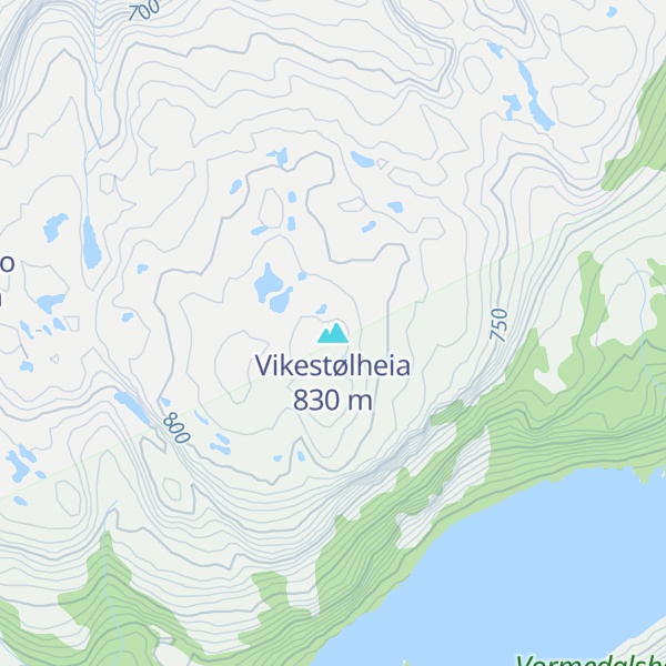Map of Vikestølheia