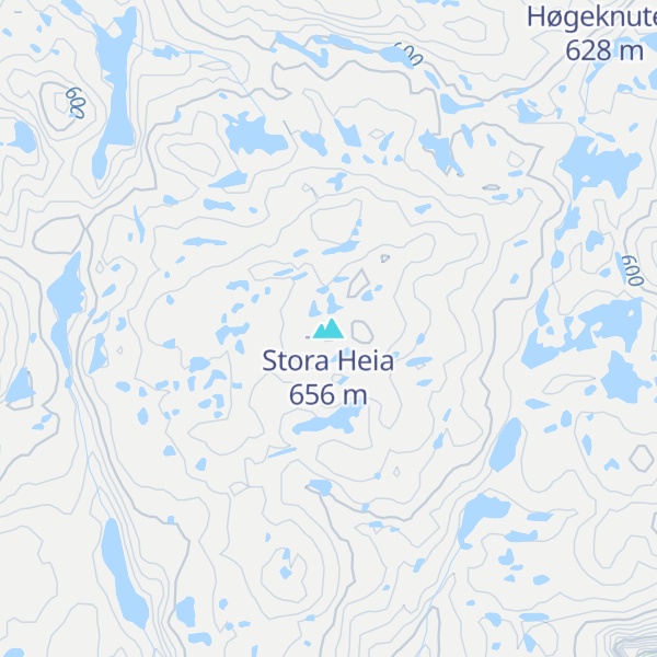 Map of Stora Heia
