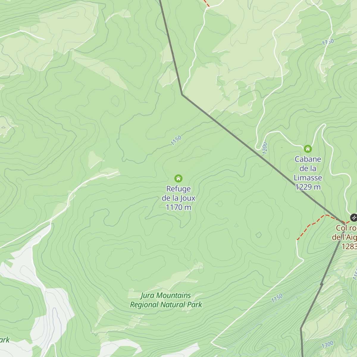 Refuge de la Joux map