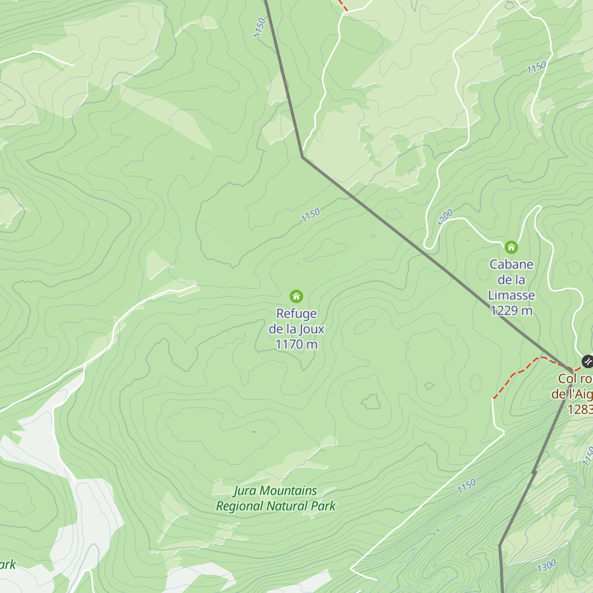 Refuge de la Joux map