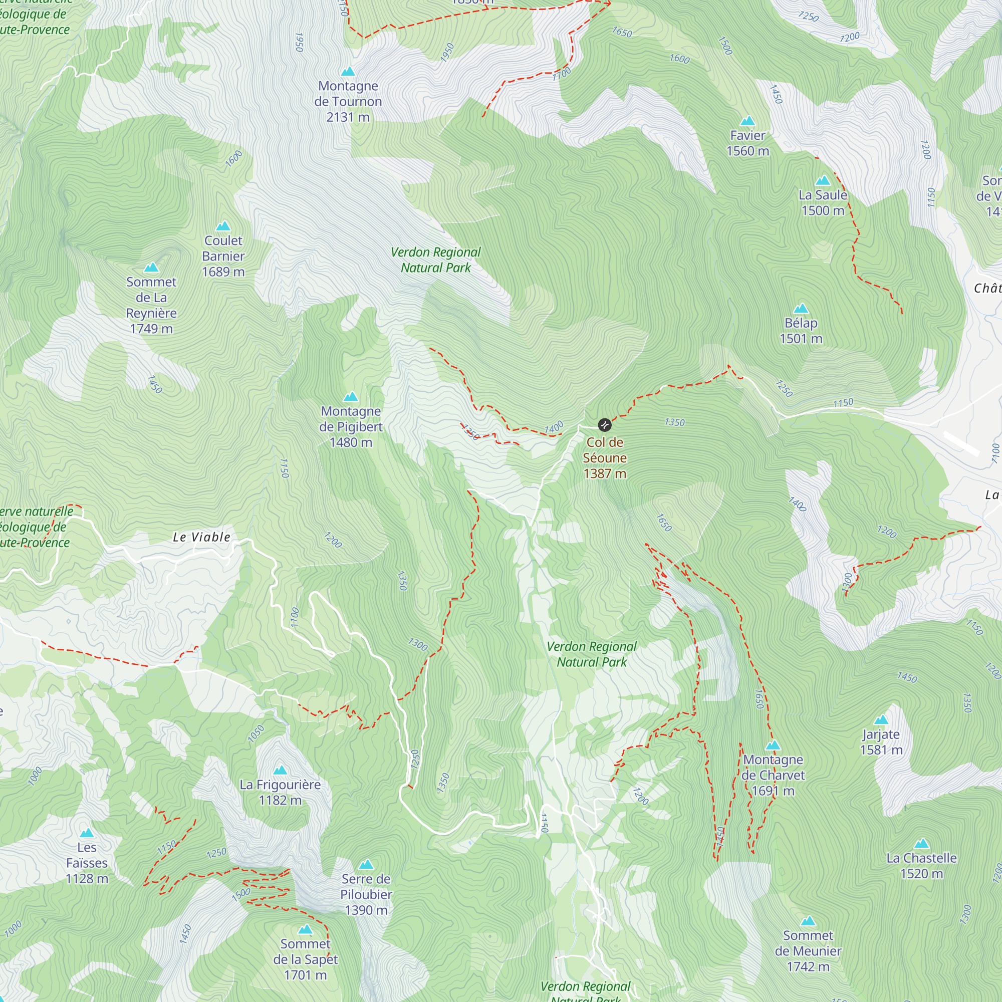 Les Terres map