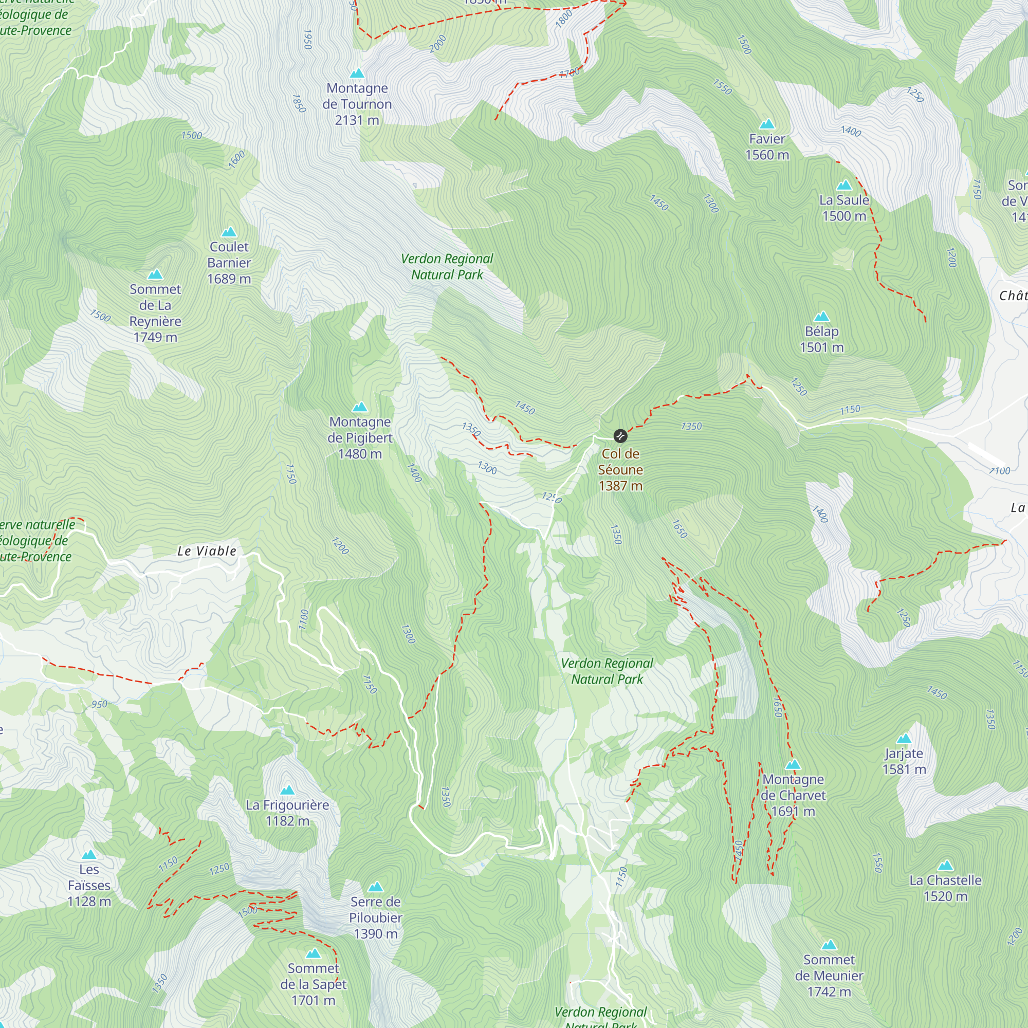 Les Terres map