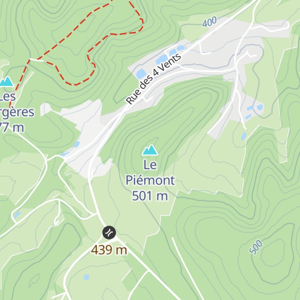 Map of Le Piémont