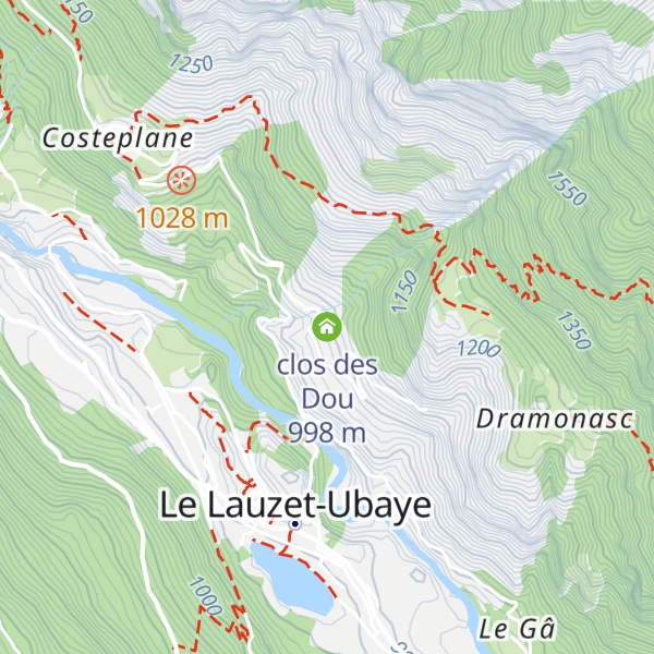 Map of clos des Dou